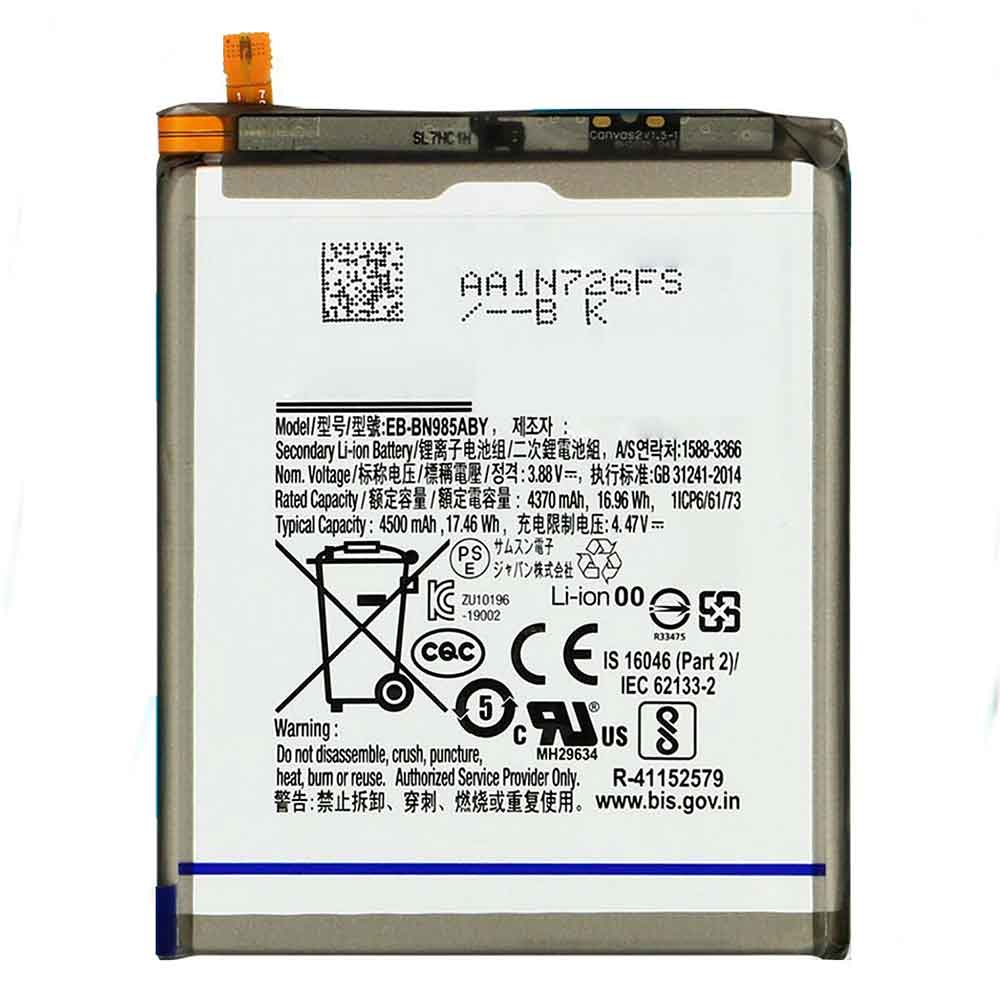 Batería para SAMSUNG Notebook-3ICP6/63/samsung-Notebook-3ICP6-63-samsung-Notebook-3ICP6-63-samsung-EB-BN985ABY